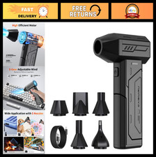 High-Power Cordless Air Duster 130,000 RPM - Rechargeable Mini Blower with LED L picture
