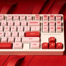 Red Strawberry SA Profile Doubleshot PBT Keycap Set Semi-transparent Key Caps picture