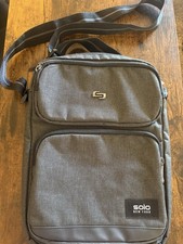 Solo New York Ludlow Universal Tablet Sling Crossbody Bag Gray NWOT Fits 12.9