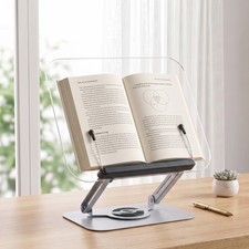 Clear Acrylic Book Stand Reading Hands-Free Laptop/Tablet Holder 11.81