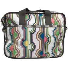 LeSportsac Geometric Print White Multicolor Tote Laptop Carrying Case picture