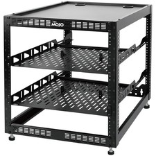 Complete 12U Open Frame Server Rack: Includes Mounting Hardware & 2 Shelves picture