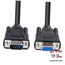 DTECH COM Port Serial Cable Male to Female RS232 Extension 9 Pin Straight 15ft picture