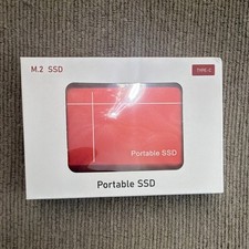 1TB USB-C M.2 Portable External SSD Red for PC Mac Laptop Android picture