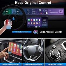 Wireless Apple CarPlay Adapter, 2023 Upgrade Adapter for OEM Wired Cars, - picture