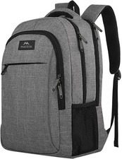 MATEIN Travel Laptop Backpack, 15.6 Inch College School Computer Bag, Grey picture