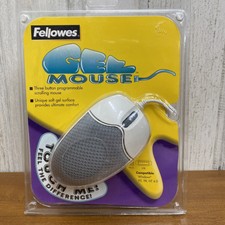 Fellowes VINTAGE Gel Mouse with PS2 to USB Adapter White/Gray New Open Box picture