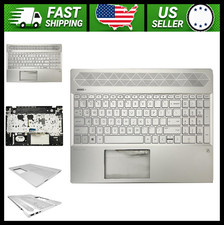 HP Pavilion 15-CS Laptop Upper Case Palmrest Backlit Keyboard Silver picture