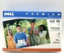 Dell Premium High Gloss 4x6 100 Sheets Photo Paper 95 Brightness Acid Free picture