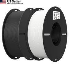 Creality PLA 3D Printer Filament Black White 2 Pack 2KG Total Fast Ship USA picture