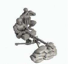 35 Scale Russian Machine Gun Unit 2 Soldiers High Detail 3D Printed Kit picture