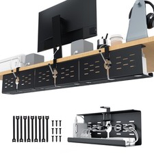 KEEGH 16 in Under Desk Cable Management Tray, Capacity Cable Tary, 3 Pack | N... picture