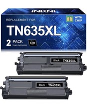 Inkni Compatible Black Toner Cartridge Replacement for Brother TN635XL – 2-Pack picture