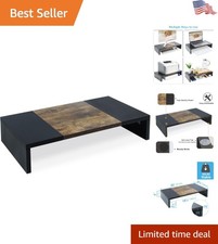 Elegant 20 Inch Monitor Riser - Sturdy Wood Stand for Efficient Home Office picture