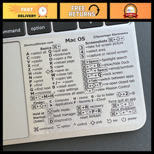 Mac OS Keyboard Shortcut Vinyl Stickers for MacBook Air/Pro/iMac/Mini - 100 Pack picture