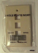 New Ivory 3-Port Keystone Wall Plate picture