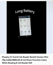 Murphy 3.7in E-Ink Handheld eBook Reader Backlit Electronic Paper 32G White picture