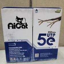AiCat Cat 5e Ethernet Cable 1000Ft. Riser CMR Insulated Solid Bare Copper Wire picture