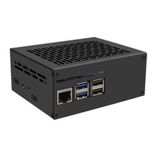 X1201-C1 Metal Case for Raspberry Pi 5 & X1201 UPS Shield Black PC Case picture