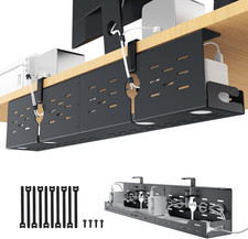 Under Desk Cable Management Tray, Cable Management, 32 inch, Black picture