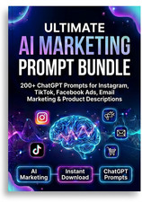 ChatGPT AI Prompts Bundle 200+ Instagram TikTok Ads Email Marketing Digital Down picture