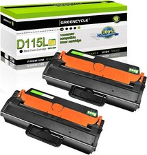 Greencycle 2 Pack Compatible Samsung Laser Toner Cartridge Mlt D115l Black picture
