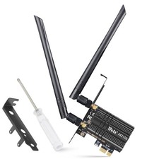 Ubit WiFi Card 6E 5400Mbps for Intel (6GHz&5Ghz&2.4GHz) PCIe Card, Black picture