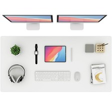 K KNODEL Extra Large Desk Mat, Leather Mouse Pad (47.2