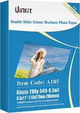 Uinkit Double Sided Photo Paper Glossy 8.5X11 54Lbs Inkjet for Dye Ink picture