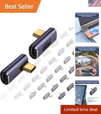 12 Pack Right Angle USB C Adapter - Thunderbolt 4 Compatible for Effortless Use picture