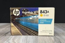 HP 843A Yellow PageWide XL Ink Cartridge 400ml C1Q60A OEM Genuine NEW Sealed picture