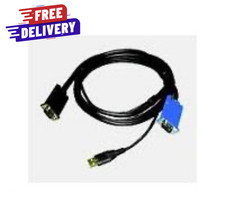 10ft 3m 2-in-1 USB VGA KVM Cable for USB Keyboard, Mouse & Monitor Cable picture