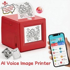 AI Smart Voice Thermal Printer Box - Comes with 3 Extra Rolls of Paper picture