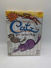 Brand New Catz Your Virtual Petz PC Mac CD ROM 1996 BIG BOX Computer Software picture