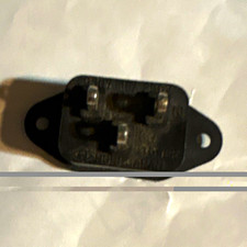 IEC 60320 C14 to C13 Panel Mount Power Inlet Connector, Black picture