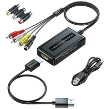 2 in 1 Rca/S-Video to HDMI Converter with 720P/1080P Ouptut Switch, Svideo Compo picture