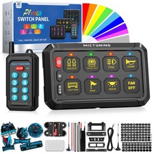 MICTUNING 8 Gang Switch Panel RGB Dual-Control RF Remote 230FT picture