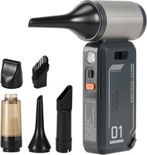 Sowmow 130000 RPM Rechargeable Air Duster 8000mAh LED 4 Attachments NEW in Box picture