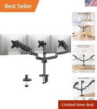 Adjustable Triple Monitor Desk Stand for Up to 27” Screens - Ergonomic Solution picture