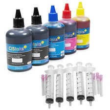 5-Pack Non-OEM Refill Ink Bottles, Syringes, Extra Black, Compatible for Canon  picture