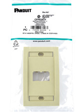 Panduit CFPE2EIY 2-Port Mini-Com Faceplate, Executive Series, Ivory ~STSI picture