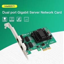 Dual Port Gigabit Ethernet PCI-E x1 Network Server lan Card Intel 82571 Chipset picture