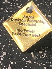 Rare Apple Desktop Publishing Specialist Lapel Pin Vtg Employee Macintosh #1 picture