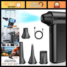 Cordless Electric Air Duster 150,000 RPM - 3-Speed Mini Blower, Fast Charging, R picture