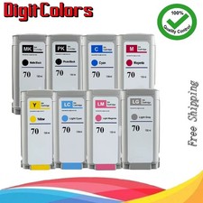 Reman Ink Cartridge for HP 70 130ML 8-Pack MK/PB/LGY/C/M/Y/LC/LM High Capacity picture