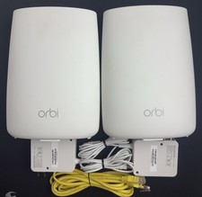 NETGEAR Orbi TriBand Whole Home Mesh WiFi Routers RBS50 / RBR50 W/ Adapters picture