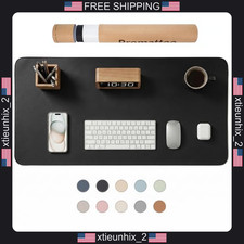 Large Desk Mat Waterproof Vegan Leather Surface 31.5 x 15.7 inches picture