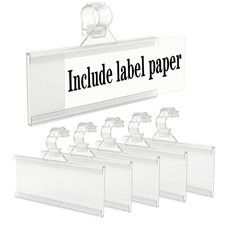 Wire Shelf Label Holder, 35PCS Plastic Basket Label Holders with Tight Snap L... picture