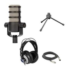Rode PodMic with Headphones, Desktop Stand, XLR Cable & Polishing Cloth picture