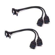 Antrader USB 3.0 Right Angle UP & Down Extension Usb Cable Up + picture